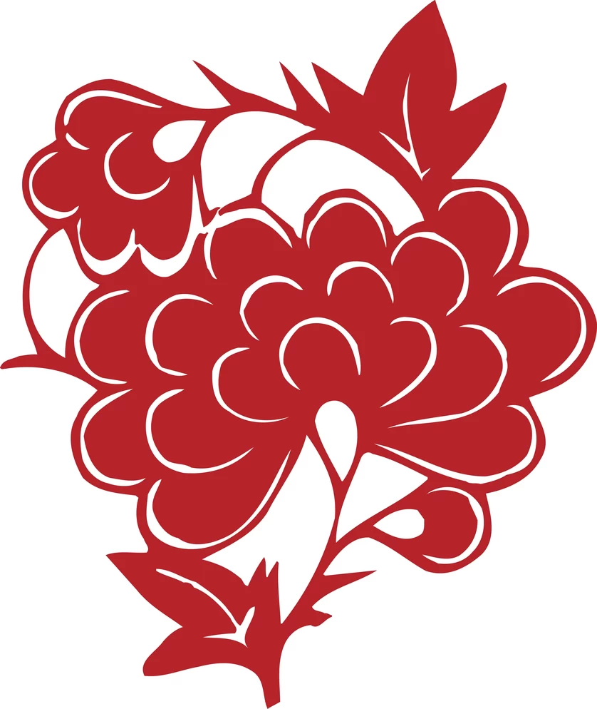 中国风传统民俗吉祥喜庆镂空剪纸窗花图案插画AI矢量PNG设计素材【267】